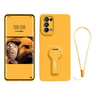 适用于opporeno5手机壳新款女reno5pro防摔镜头全包reno5男款op液态硅胶por带支架Reno简约带手绳防滑保护壳