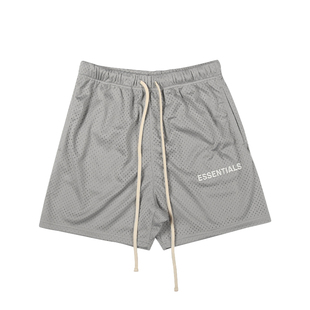 FEAR OF GOD FOG ESSENTIALS复线高街潮牌宽松网眼休闲五分短裤男
