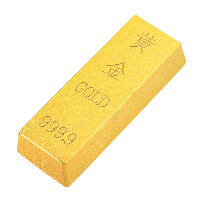 黄铜特色镇纸仿真金条书法镇尺金砖压纸创意桌面创意摆件定制礼品