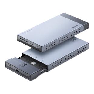 绿联m.2固态sata硬盘盒子多盘位移动磁盘阵列盒ngff转接ssd读取器