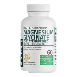 【淘金币大额补】Bronson螯合甘氨酸镁胶囊补充剂6倍高吸收200mg