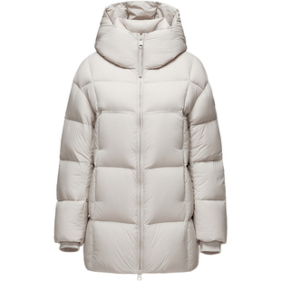 坦博尔25冬新款连帽厚款羽绒服女短款蓬松面包服时尚保暖外套百搭