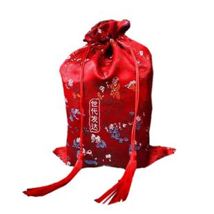 嫁妆百子孙袋装红枣花生桂圆莲子布艺五代同堂果子袋万年青谷仓袋