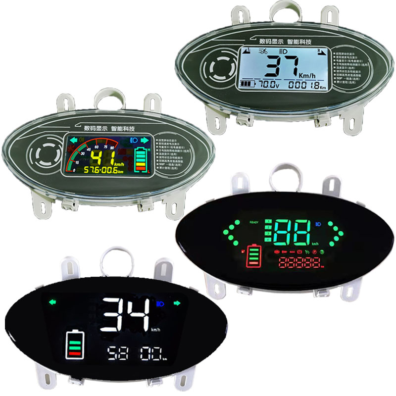 电动电瓶车仪表盘总成一线通48v60v72中沙智能电子LED液晶表精准
