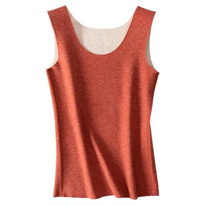 蚕丝德绒保暖背心女秋冬无痕内搭