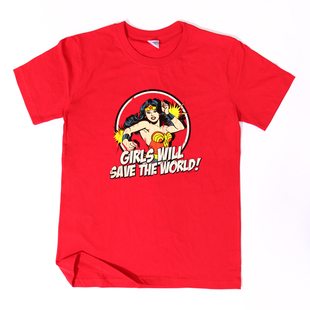 神奇女侠蝙蝠侠大战超人正义黎明短袖周边wonderwoman上衣宽松T恤