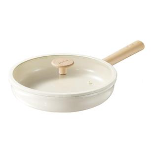 卡罗特钛陶瓷平底锅不粘锅家用牛排小煎锅煎蛋锅煎饼锅专用电磁炉