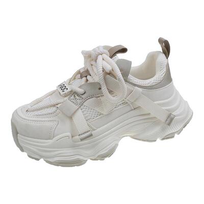 网面老爹鞋女厚底松糕春夏秋冬新款百搭小个子增高女鞋运动休闲