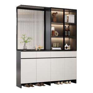 玄关柜入户正对门客厅屏风隔断柜2025新款进门鞋柜玻璃装饰门厅柜