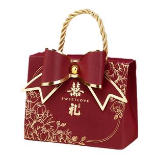 结婚喜糖盒婚礼专用高级糖盒礼盒2026新款喜糖袋子订婚装糖果空盒