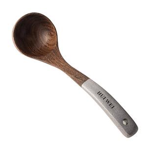 汤勺子长柄家用实木勺子大号盛汤粥勺日式火锅勺长把稀饭汤羹勺子