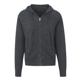 GCRUES商场同款绵羊毛连帽针织衫女秋冬毛衣开衫外套 G08Q04A0852