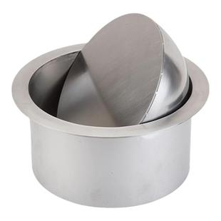 304不锈钢台面嵌入式垃圾桶摇盖方形装饰厨房橱柜直投口圆形盖子