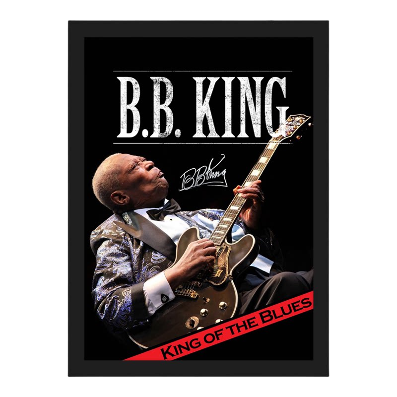 BBKing布鲁斯吉他大师有框挂画
