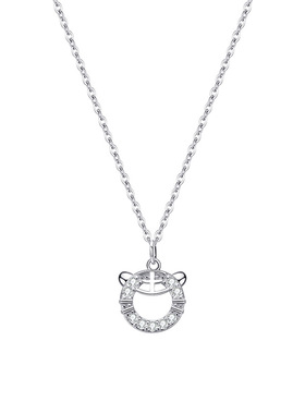 925纯银本命年老虎吊坠项链女生