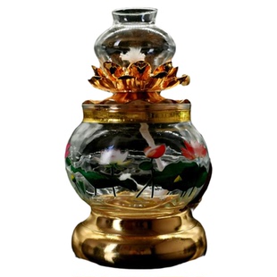 供佛用品寺院佛具佛心油灯大号小号装液体酥油长明灯佛前供灯家用