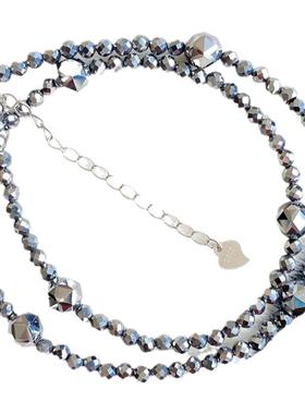 真品切面太赫兹双层闺蜜款手链