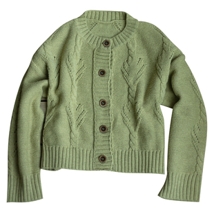 现货【几时闲】秋装针织开衫短款2025早秋新款针织衫毛衣外套女装