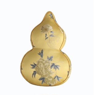 新中式刺绣抱枕沙发客厅靠枕卧室床头腰枕高档家用异形葫芦靠垫