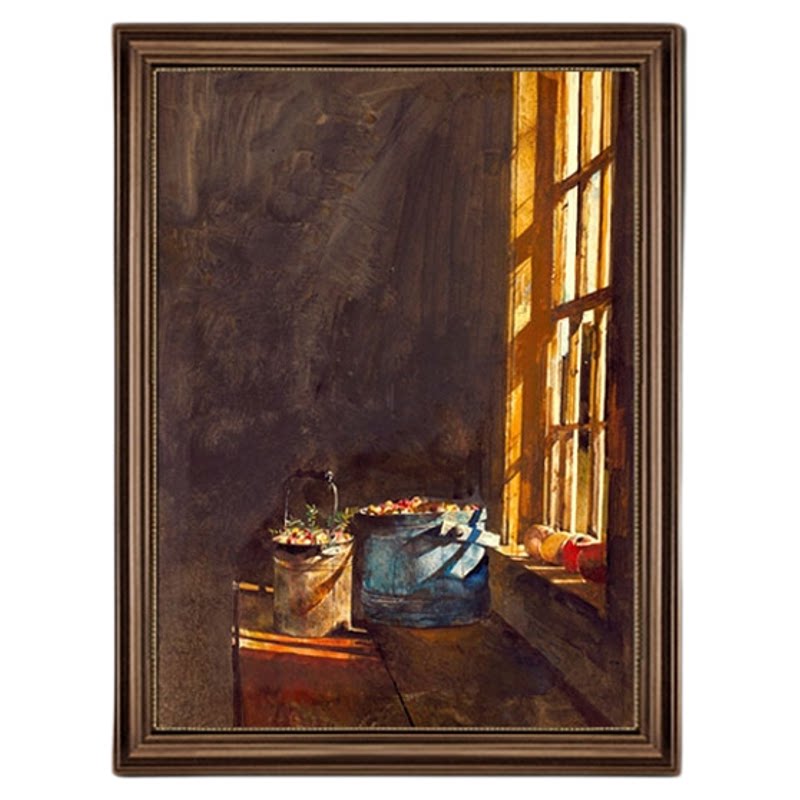 美式复古文艺风酒吧装饰画客厅玄关卧室挂画书房画高级感有框油画