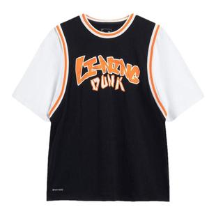 李宁纯棉短袖T恤男女宽松新款2025夏季宽松透气速干运动衫AHST573