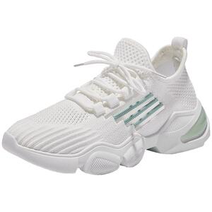 森马飞织运动鞋女一脚蹬透气网面网鞋百搭2023夏季薄款女鞋小白鞋