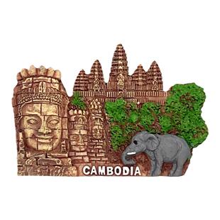 【礼盒装】柬埔寨吴哥窟世界旅游纪念品文创礼品磁铁树脂冰箱贴