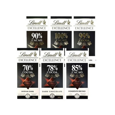 【4块】进口lindt瑞士莲特醇黑巧