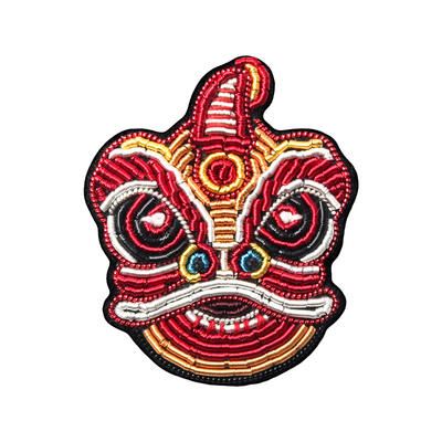 泛设计原创中国风国潮醒狮胸针