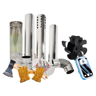 柴火炉不锈钢烟囱烟管固定器转接头防烫板壁炉配件点火器网桌火钳