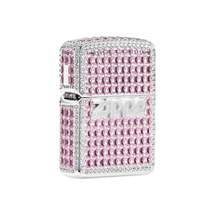 zippo打火机流光满钻重甲镶嵌官方正品煤油防风男士礼物送男友