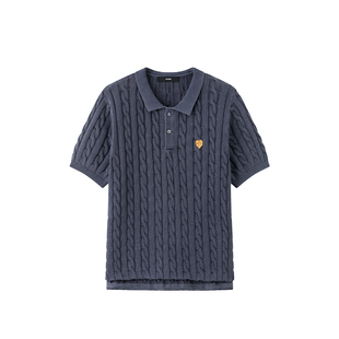 【现货】ICE DUST 26SS 春夏新款水洗做旧polo短上衣 DOUBLEBOO