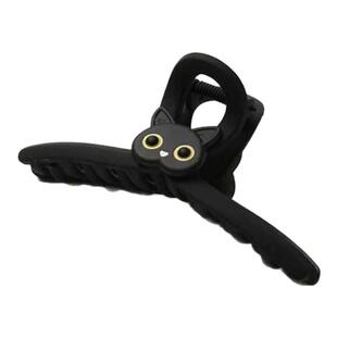 日韩可爱卡通黑色大抓夹猫头小熊发夹手作设计款后脑勺夹少女简约