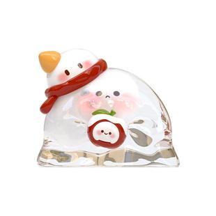 Suplay水波蛋冬日礼物迷你盲袋潮玩萌粒创意盲盒摆件生日新年礼物