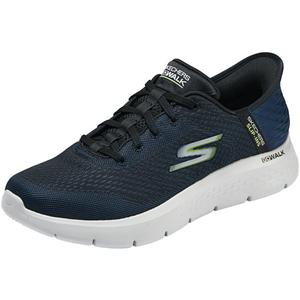 闪穿鞋Skechers斯凯奇slip ins系列夏男鞋厚底缓震网面透气健步鞋