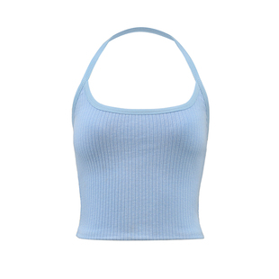 LilyRose野玫瑰 美式修身挂脖吊带背心女+a字挂脖连衣裙(带胸垫