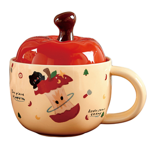 创意新年苹果杯子生日礼物马克杯伴手礼实用小礼品陶瓷水杯礼盒