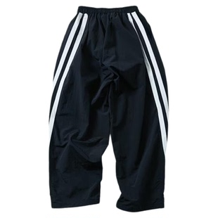 夏联名FREAKS STORE MR HEARTS宽松线条男女弯刀速干休闲裤运动裤