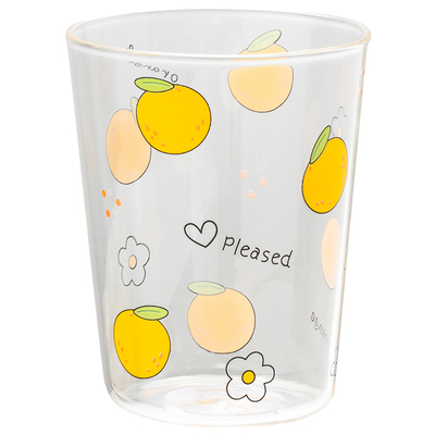 日式网红少女心带盖勺玻璃杯子