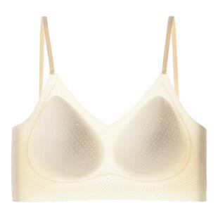 冰丝细肩带外扩内衣女小胸显大聚拢美背加厚6cm胸垫凉感漫画文胸