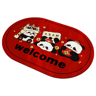 新年浴室防滑垫防摔地垫高端卫生间速干软硅藻泥家用易打理脚垫子