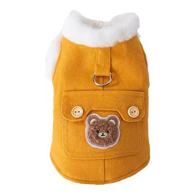 嬉皮狗口袋小动物加绒马甲冬保暖