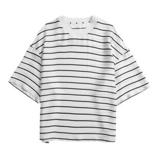 大而不宽 松而有型！LIVAS 19姆米双乔缎真丝宽松版条纹轻盈上衣