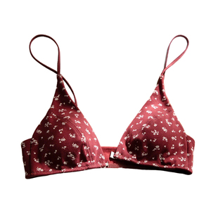 Kbra小碎花红色前扣美背三角杯内衣女本命年性感无痕超薄文胸套装