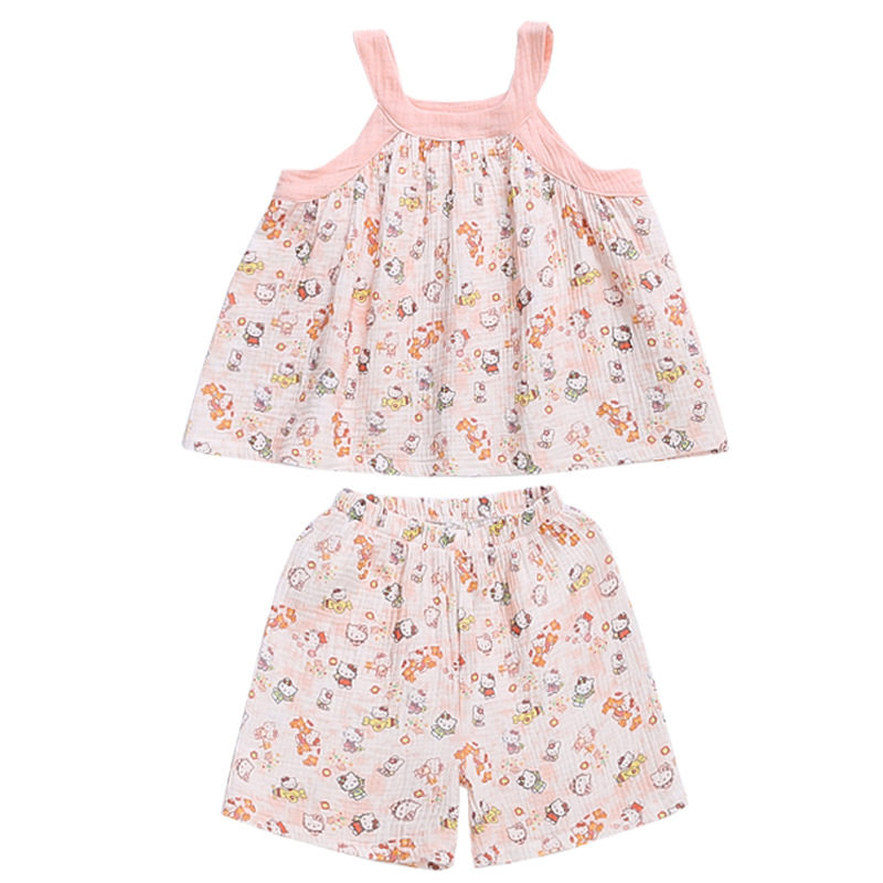 2025夏季女童睡衣套家居服套装