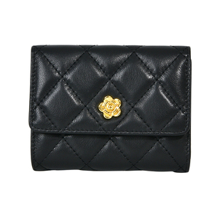 高端小香风真皮菱格短款小钱包女2025新款精致高级皮夹情人节礼物