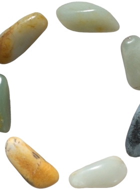 和田玉籽料原石手串多宝