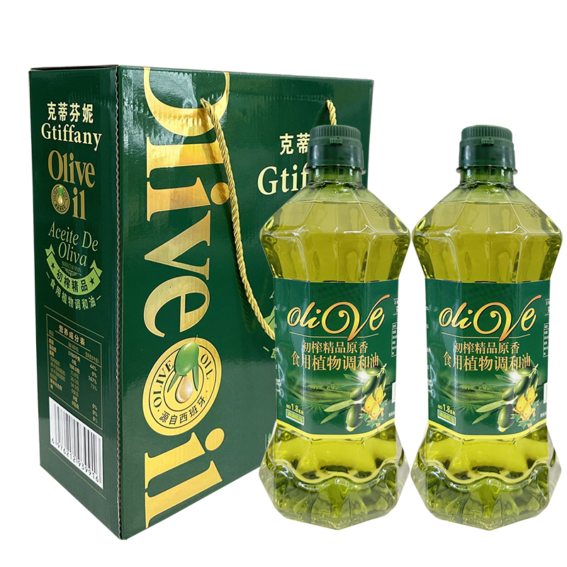 克蒂芬妮 初榨橄欖調(diào)和油禮盒裝1.5L*2瓶年貨送禮回禮油單位團購