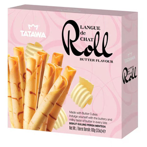TATAWA进口盒装龙舌卷蛋卷零食