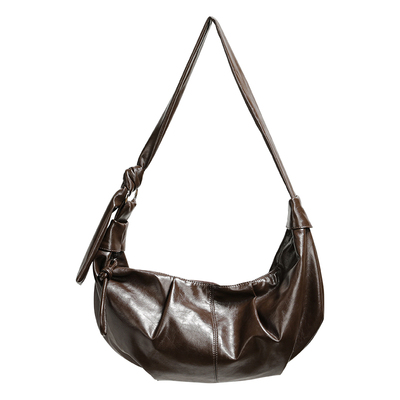 【小优家包包】HOYOZI慵懒斜挎牛角包通勤包包女式2025秋新款饺子